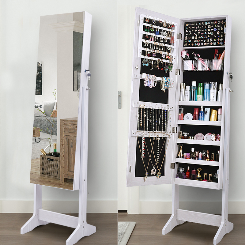 Full-length mirror bedroom multifunctional jewelry storage cabinet home full-body mirror wall fitting fitting modern simple floor mirror