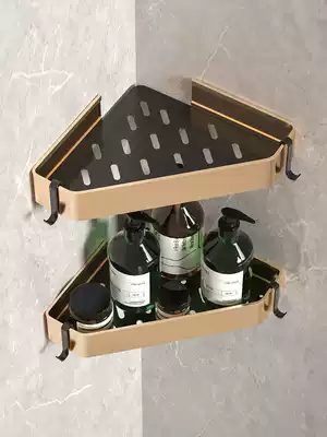 Triangle shelf toilet corner wall-mounted dressing room shower room light luxury corner shelf wash table full supplies