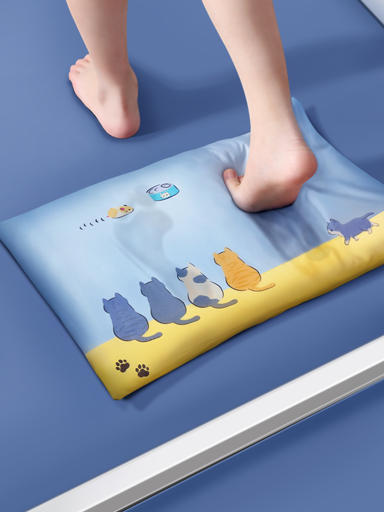 Diatom mud absorbent cooling pad Powder room soft floor mat Quick-drying toilet bathtub non-slip carpet Seaweed soil bathroom floor mat