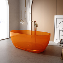 Original space independent bathtub artificial stone home hotel B & B Net red color transparent crystal bath tub