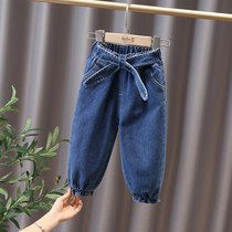 Childrens jeans Women 2022 new baby autumn style Ocean Fashion Long Pants Girl Fall Thin pants Pants Tide