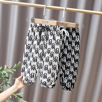 Baby Anti-mosquito Pants Summer Thin 2022 New children Breathable Outside Wearing Children Ice Silk Girls Summer Pants