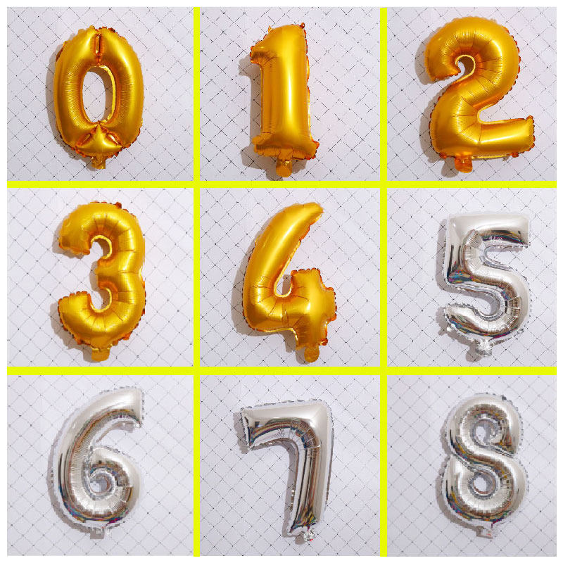 Anniversary Digital Balloon 16 inches gold 0 - 9 children's birthday decorated baby's anniversary arrangement alphabet balloons