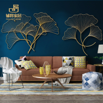 New Chinese style wall soft pendant three-dimensional ginkgo leaf wall decoration porch living room corridor light luxury background wall decorations