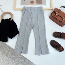 Baby 9 - point horn pants children black pants girl fashion 2020 spring and autumn dress new girl pants