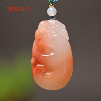 Golden silk jade auspicious ruyi jade pendant pink xinjiang