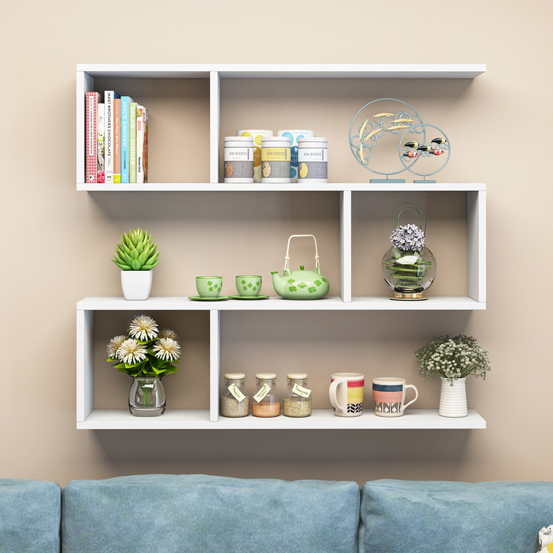 Wall shelf wall hanging bookshelf wall rack dining room wall hanging wall decoration wall hanging rack bedroom locker