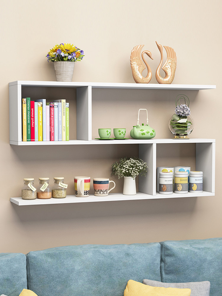 Wall creative lattice rack wall-mounted wall storage cabinet bedroom wall living room wine rack hanging cabinet wall cabinet bookshelf