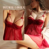 Сексуальное нижнее белье с маленькой грудью, демонстрирующее большое искушение, пижама большого размера, горячий флирт с открытой промежностью, страстный полуночный очаровательный комплект