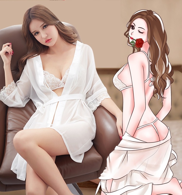 Sexy lingerie clothing Passion suit Teasing blood drops Midnight charm Transparent pajama uniform seduction men