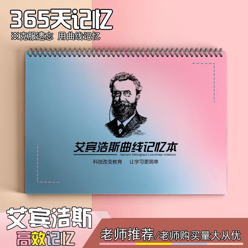 Ebbinghaus Forgetting Curve Study Planner Notebook for Postgraduate Entrance Exam English Vocabulary, Student Memory Notebook Form, High School and University Review Planner, Vocabulary Notebook, Memory Notebook