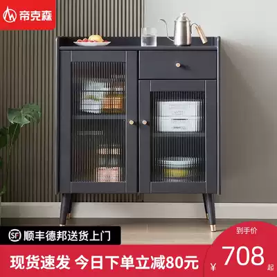 Solid wood dining side cabinet simple and modern? Car household side cabinet Living room tea cabinet Kitchen storage cabinet bowl and plate cabinet wine cabinet