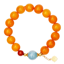 Potala Palace Old Beeswax Bracelet Womens 108 Single Circle Niche Simple Rosary Beads Aquamarine Dzi Bead Bracelet