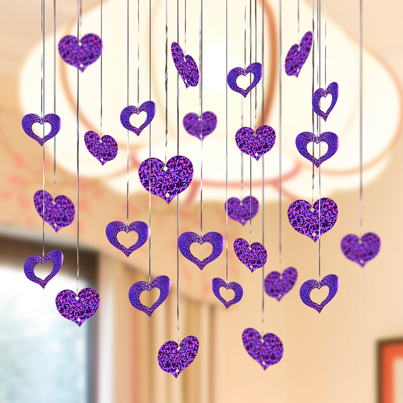 Wedding House Balloon Decoration Pendant Rain Silk Bright Pieces Rooms Creative Romantic Scene Placement Wedding Supplies Grand Total Flagship Store