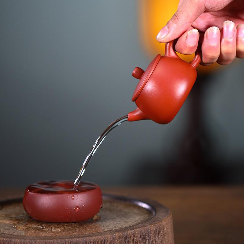 Mini Purple Sand Pot single small teapot open with ball hole Long mouth Chaoshan Chaoshan Gongfu tea with pleasant pure handmade small teapot-Taobao