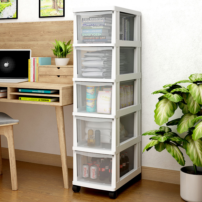 Containing cabinet transparent drawer-type multilayer children clothes snacks storage cabinet bedroom containing box home finishing box