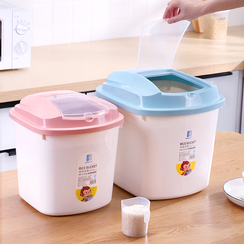 Home fitted rice pail 30 catty storage rice box moisture-proof containing box 20 catty of rice-cylinder rice flour 50 catty of containing box