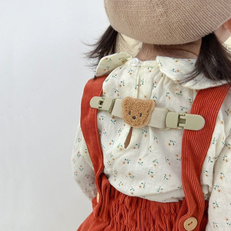Children's shoulder strap anti-drop artifact baby baby overalls fixed clip child suspender skirt anti-slip adjustable