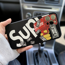 Apple 12pro side phone shell suitable for iPhone12promax hanging rope full-pack lens anti-fall 12mini liquid silicone liquid silicone ultra-thin ins wind personality tide card to blame apple