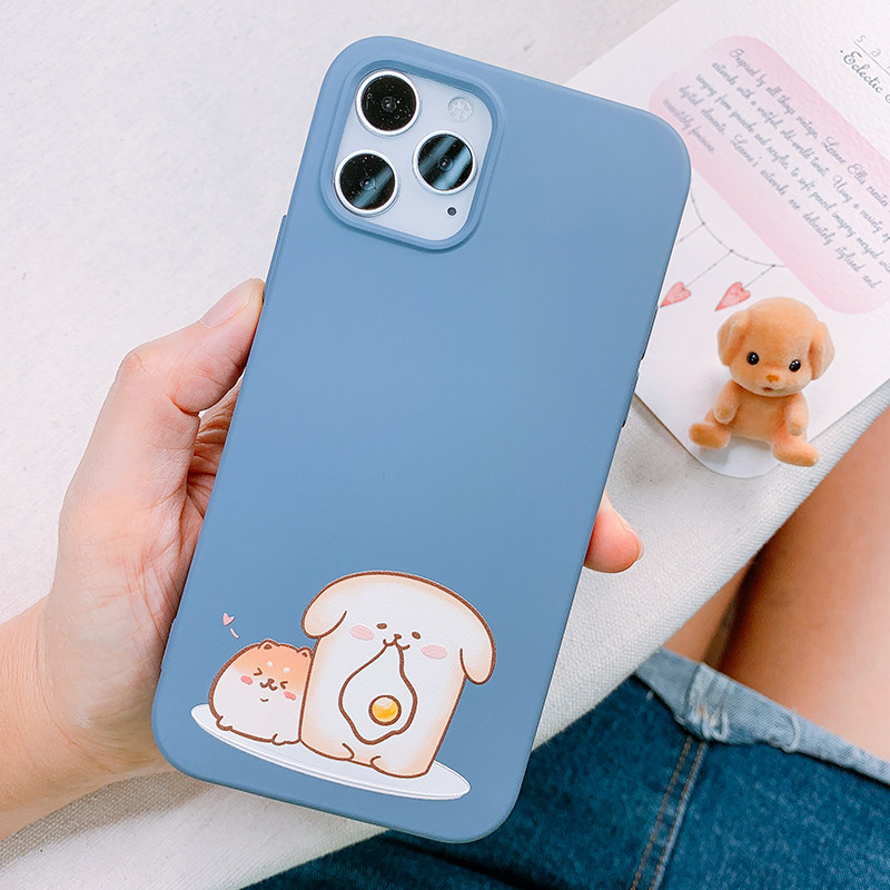 Apple 12 is suitable for Apple 12 mobile phone protective case 12promax cartoon liquid anti-fall soft shell iphone12 mobile phone protective case 12mini cute ultra-thin silicone ipho