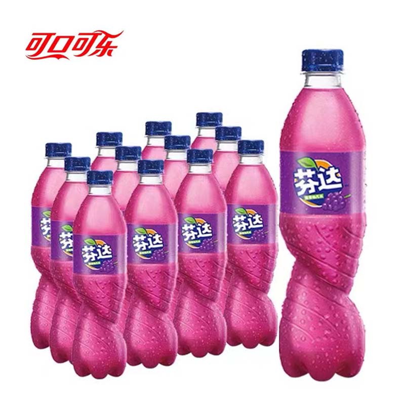 (New taste) Coca-Cola Finda grape watermelon soda carbonated drink 500ml*12 bottles in the whole case