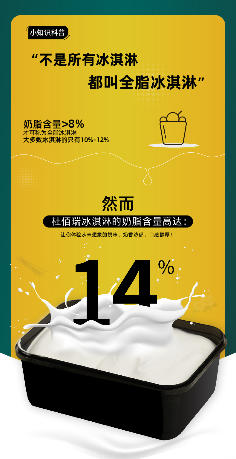 临期好价 五星酒店供应商 新西兰杜佰瑞 冰淇淋 1L*2盒 图6