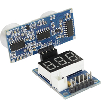 Ultrasonic ranging module HC-SR04 test board serial port output digital tube display rangefinder