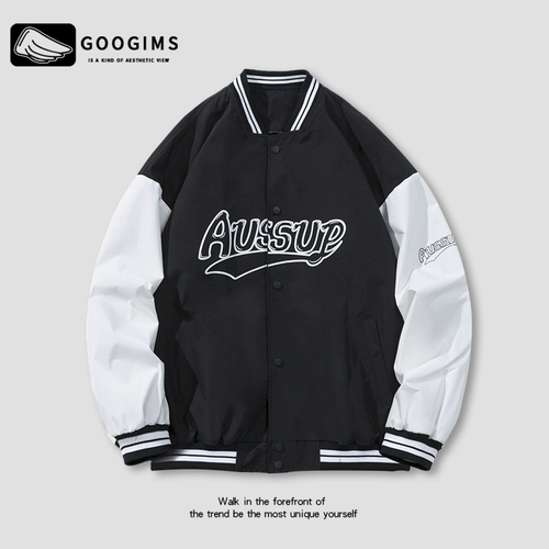 Бейсбольная форма, мужская осенняя куртка для влюбленных, с вышивкой