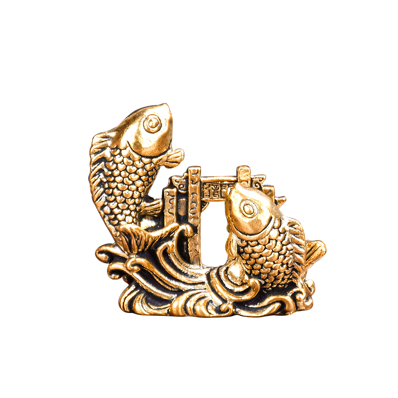 銅器 鯉躍龍門 客間 茶台 机 事務室 風水開運 装飾品 工芸品 置物 銅器 鯉躍龍門 客間 茶台 机 事務室 風水開運 装飾品 工芸品