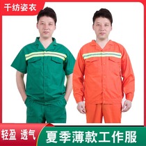 Summer landscaping work clothes short-sleeved suit sanitation cleaning work clothes short-sleeved suit cleaner long-sleeved suit