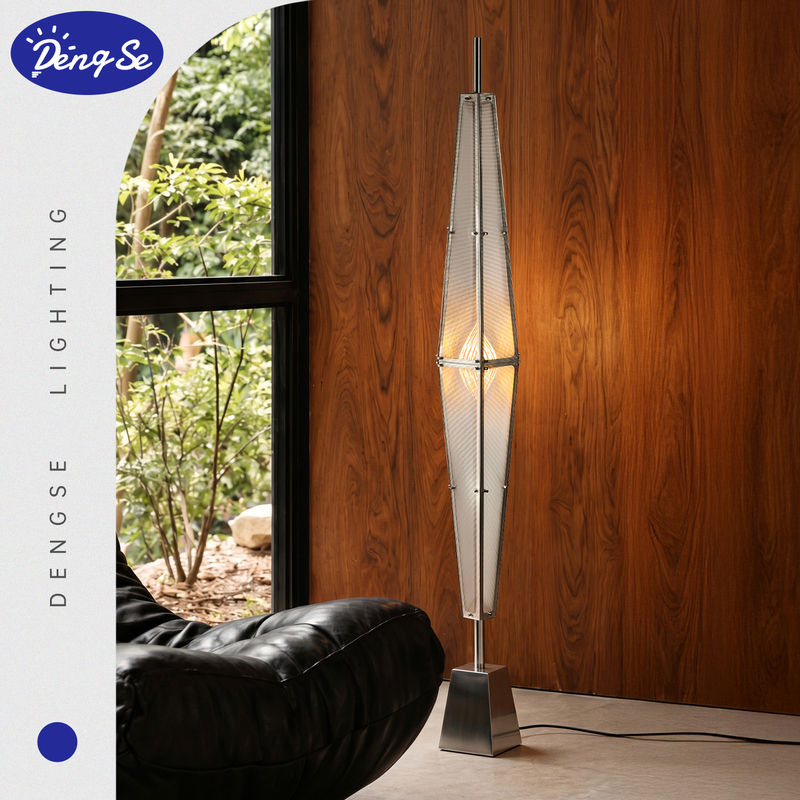 Prism Obelisk Floor Lamp, Industrial Style Designer Bauhaus Creative High-End Decorative Ambient Light Beside the Sofa Prism Obelisk Floor Lamp, Industrial Style Designer Bauhaus Creative High-End Decorative Ambient Light Beside the Sofa