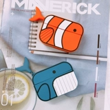 Подходит для Airpods3 Силиконовый защитный мультипликационный мультфильм Little Shark Creative Airpods Pro милый маленький кит A