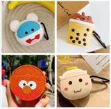 Apple, Tide, силиконовый милый защитный чехол, наушники, набор, беспроводная совместимая коробка с зарядкой, 2, bluetooth