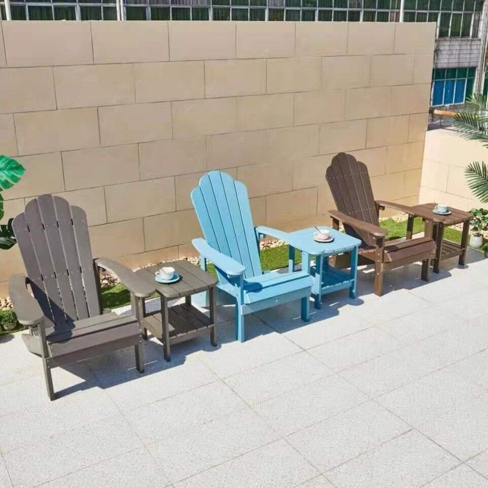 Outdoor Beach Chair Holiday Open-air Lounge Leaning Back Chair Decoration Brief Solid Wood Cafe Garden Park Chair Sunscreen