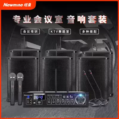 Newman wireless conference room audio Home KTV amplifier audio set Full set of dance studio training teaching speech Wall-mounted speaker small and medium-sized conference system card package bar karaoke audio