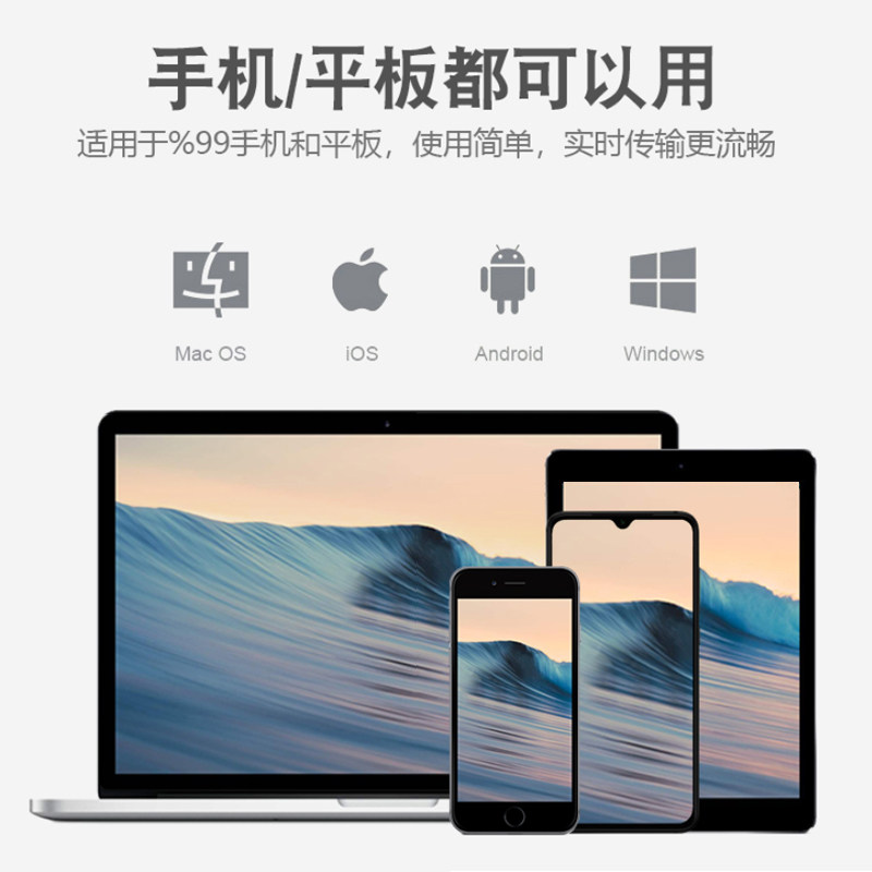 Wireless Screen Projector Mobile Phone Same Screen Device 4K High Definition Suitable for Android Apple Xiaomi Connection Tv Monitor Car Universal Computer HDMI Conversion Projection Screen Artifact Home 1080