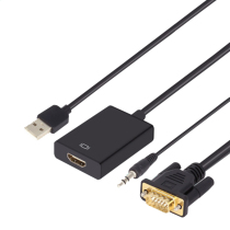 VGA to HDMI adapter cable conversion TV HD video interface converter desktop computer data cable power supply