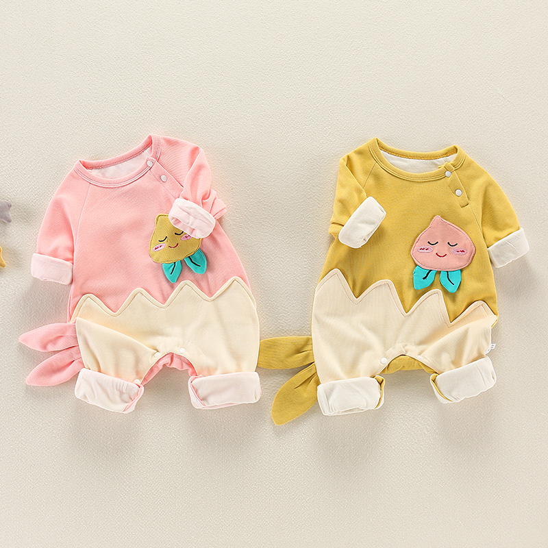 Internet Red Baby Clothes Spring Dress Girl Baby Cute Even Body Clothing Spring Autumn Princess Clothes Pure Cotton Newborn Out of Harvest