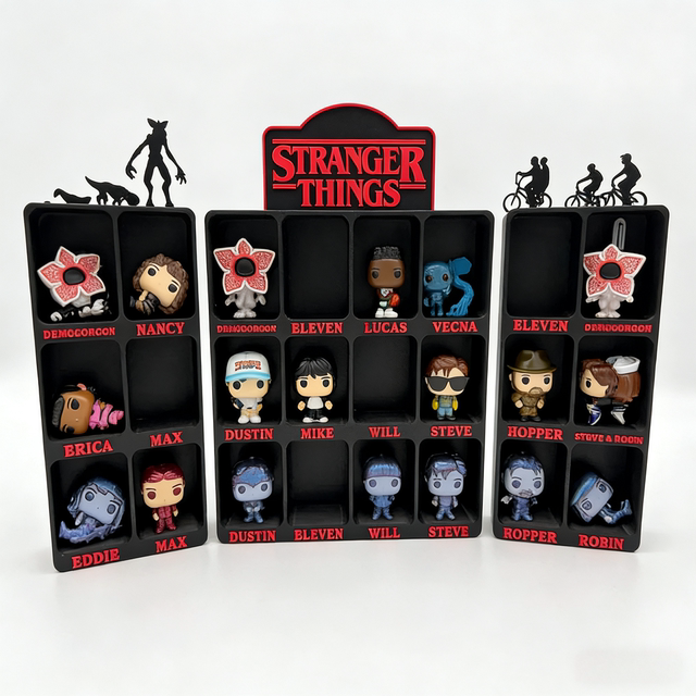 Stranger Things Funko Pop Kinder Surprise Egg Figure Display Stand Blind Box Doll Display Cabinet