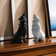 Black and White Minimalist High-End Version Howling Wolf Popular Art 3D Trendy Sculpture Geometric Model