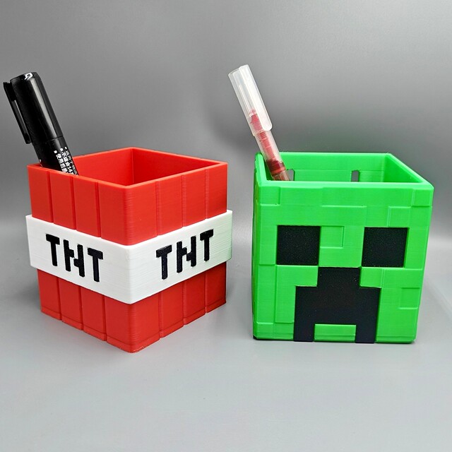 Minecraft Tnt Block Pen Holder Creeper Block Pen Holder Minecraft Game Peripheral Multifunctional Pen Holder