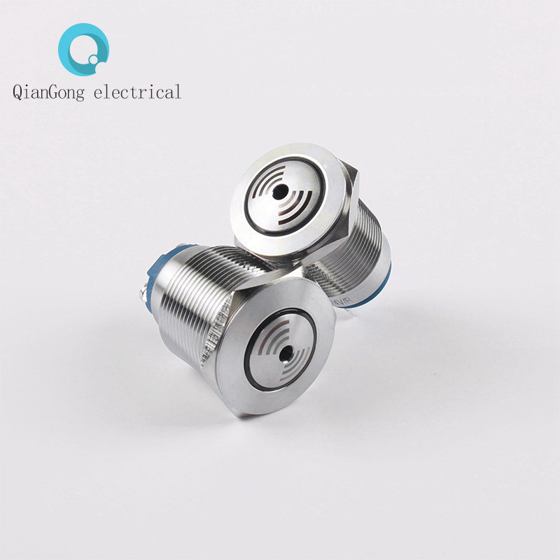 19mm 22mm Metal Buzzer Intermittent Flashing LED Red Glowing Intermittent Continuous Intermittent Sound and Light Siren