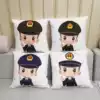 Fire flame blue military camouflage ragdoll doll doll soldier brother firefighter army love pillow is cute