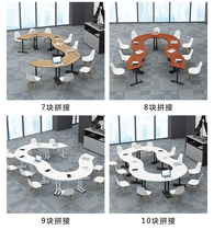 New Splicing Training Session Table And Chairs Combined Mobile Students Table And Chairs Casual Desk Consultation Negotiation Desk Customisation