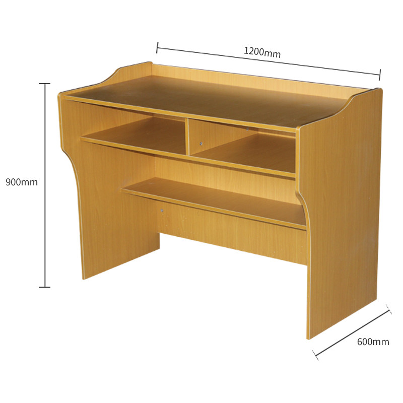 Teacher Podium Table Multimedia Classroom Podium Common Small And Medium Schools Lecture Table Rectangular Yellow Podium Training