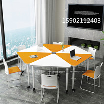 School Multifunction Room Composition Table With Skull Mobile Splicing Table Meeting Table Psychological Group Accessories Table And Chairs