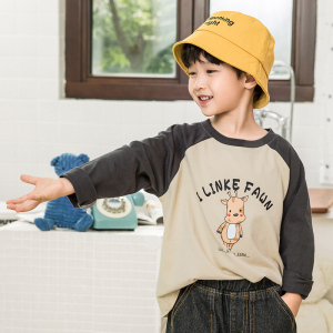 秋季男童长袖T恤纯棉打底衫上衣