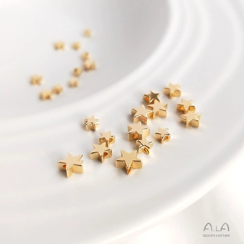 Аксессуары, бусины, ювелирный шарм ручной работы, аксессуар, серьги, 14 карат, со сквозным отверстием