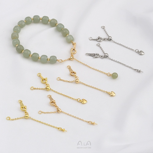 Регулируемый длинный аксессуар из жемчуга в виде сердечка, 14 карат, DIY