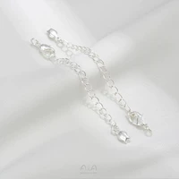 L31-5 Серебряная цепочка в форме бутона с 1 удлинителем